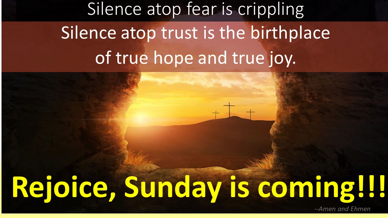 Silence atop fear is crippling