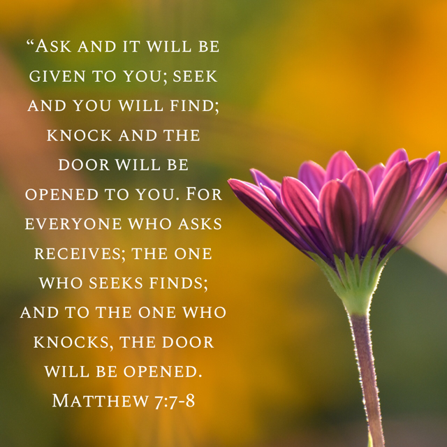 ask and it will be given scripture image